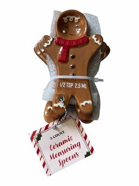 Gingerbread Ceramic Measuring Spoon Set